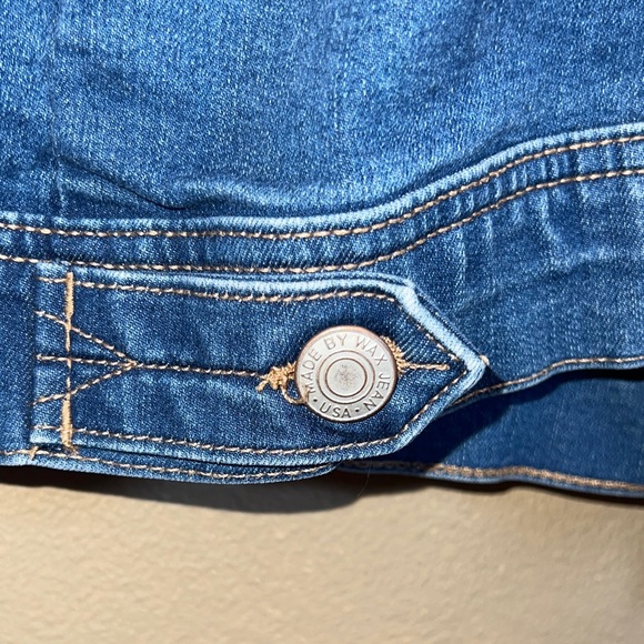 Wax Jean Women’s Button Down Cropped Blue Denim Jacket SZ 2XL - Picture 11 of 12